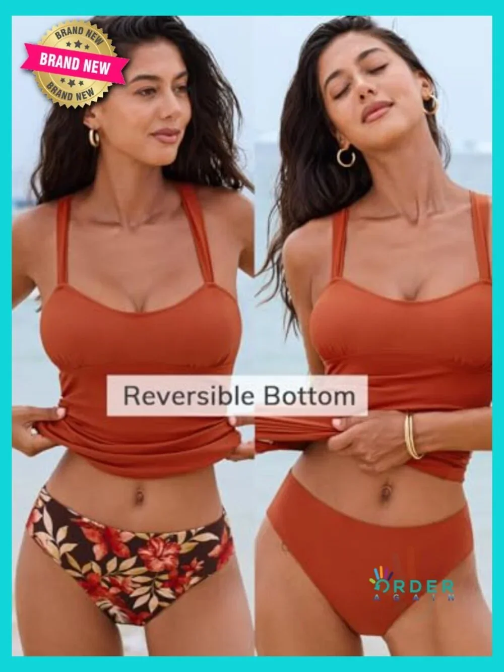 Women's Tankini Set Two Piece Swimsuit Ruched Tummy Control Crossback Tie